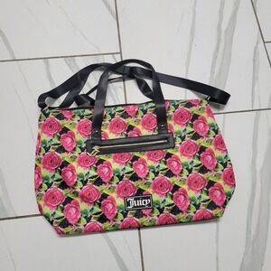 uicy Couture multi-coloured rose print shoulder tote bag